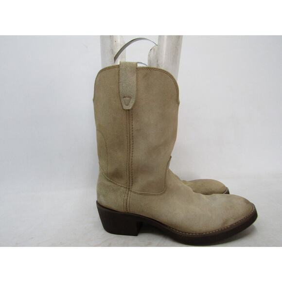 Ruffouts Mens Size 9 D Tan Ruffout Leather Round Toe Cowboy Western Boots main image 6